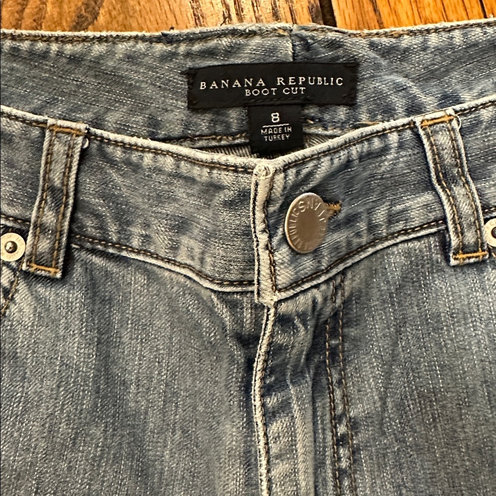 Banana Republic Womens 5 Pocket Boot Cut Blue Jeans size 8 - Picture 2 of 8